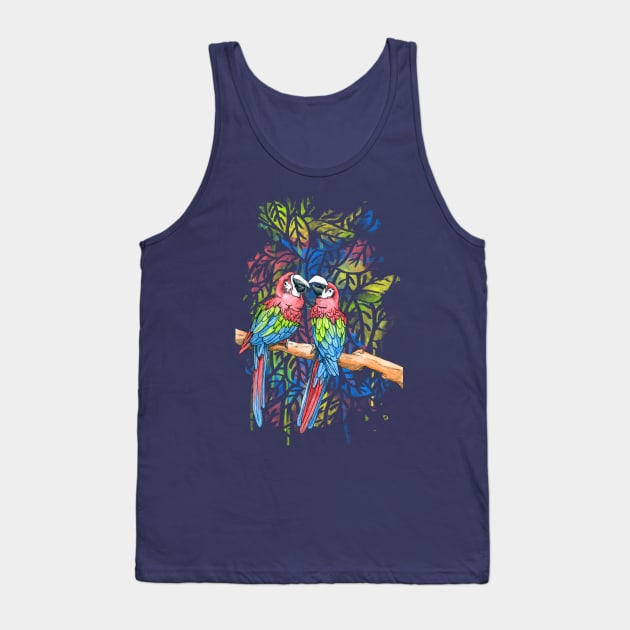 Rainbow Parrots Tank Top by Warbler Creative